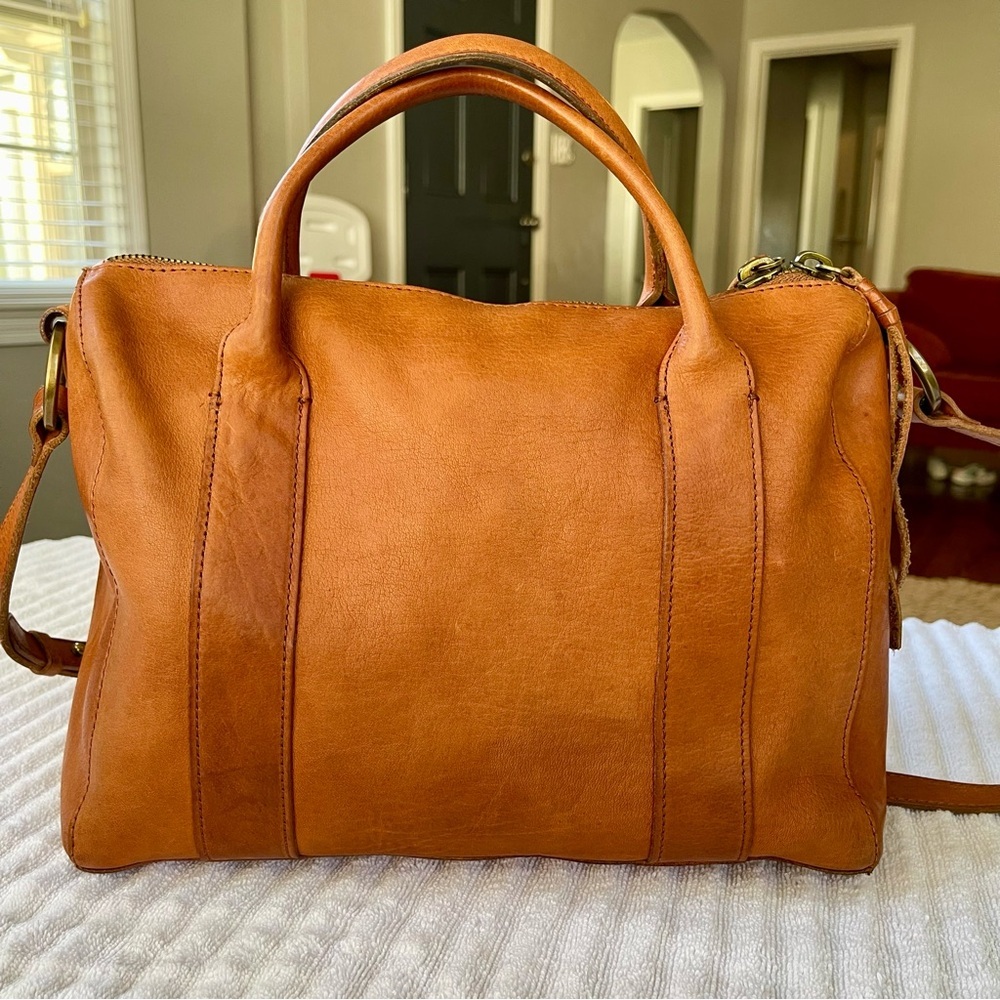 Madewell Tan Leather Satchel Bag - Picture 2 of 10